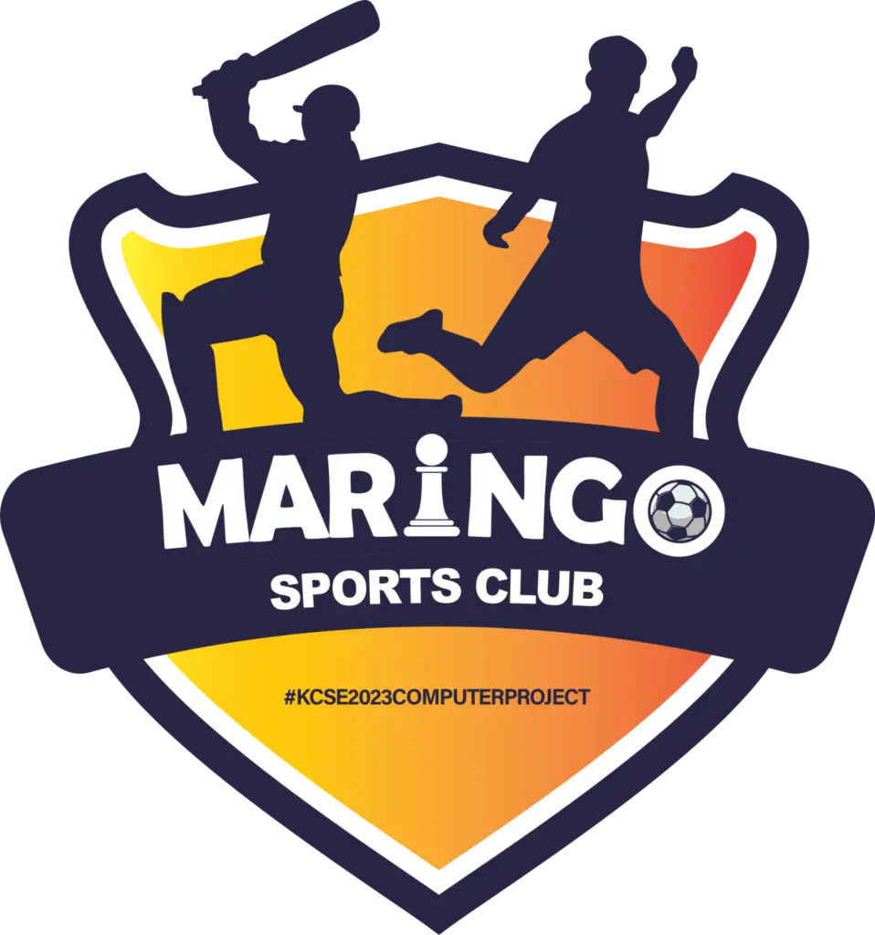 kcse computer project 2023 maringo sports club system logo